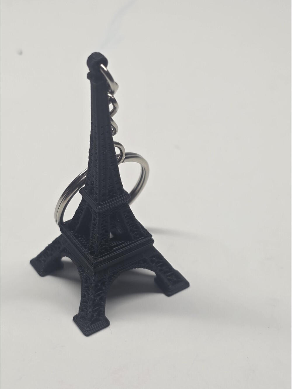 Eiffel Tower Souvenir 3d Printed Keychain Paris France Keyring Black